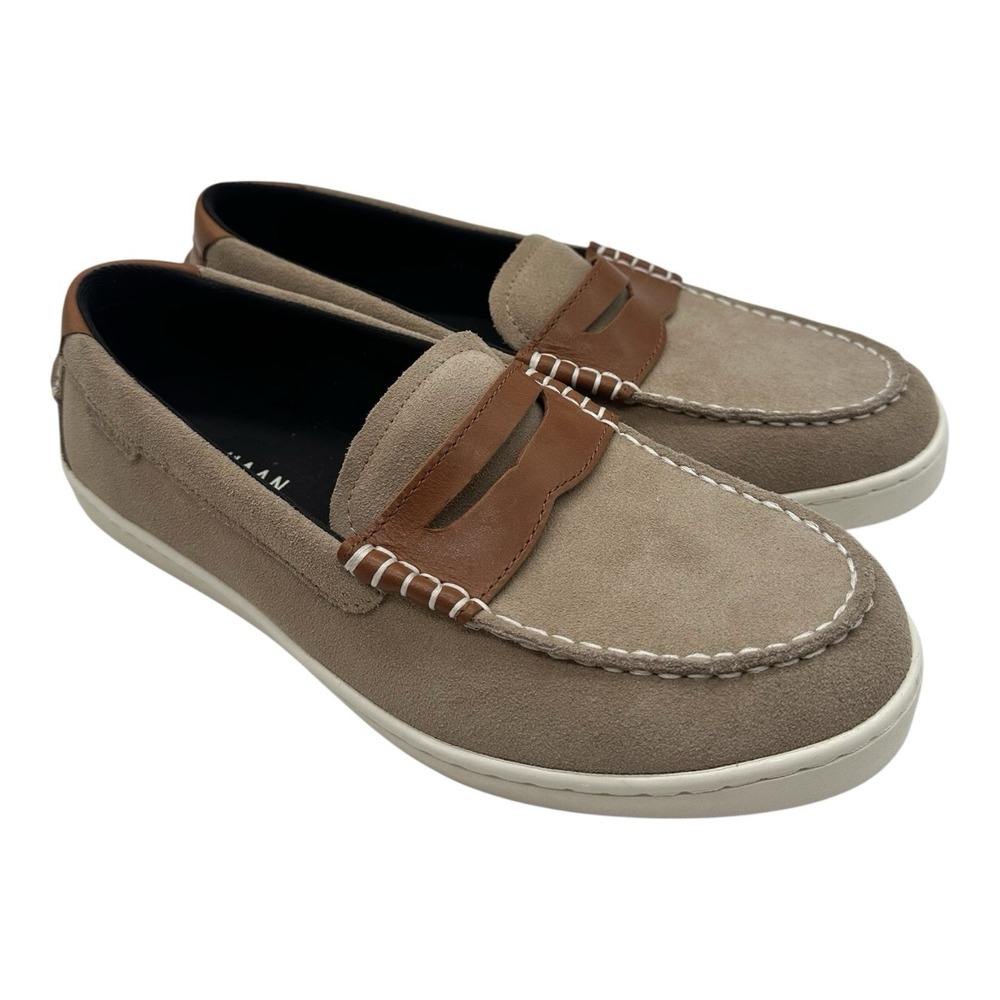Cole Haan Nantucket Penny Loafer Mens Sz 8 Birch Beige Slip On Shoes C39800